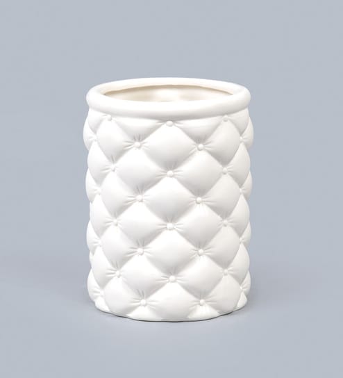 Buy White Ceramic Studded Pin Cushion Small Vase By Oddcroft