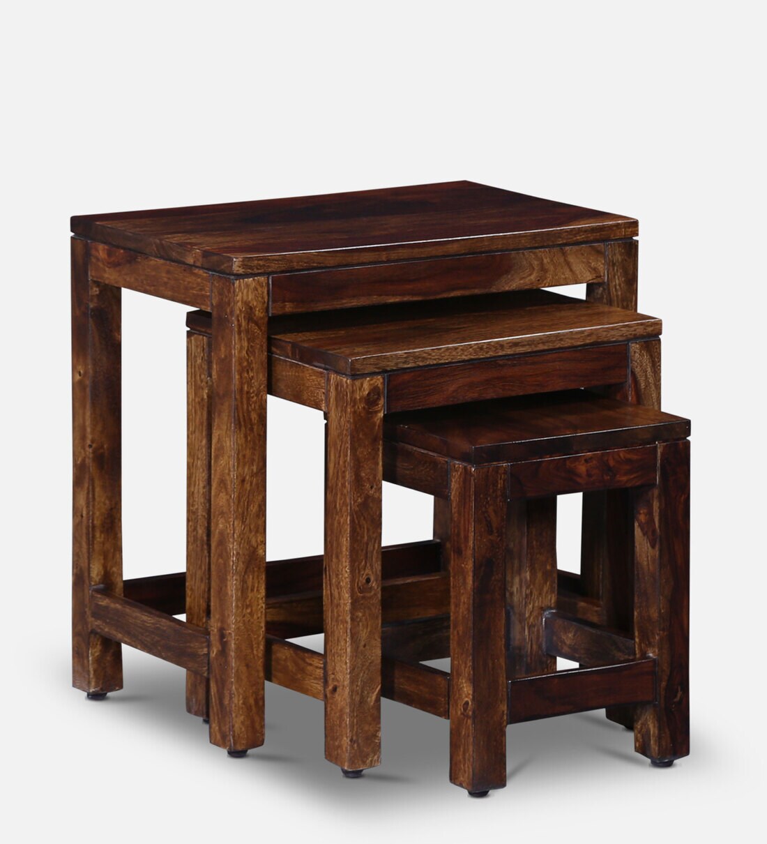 Buy Oriel Sheesham Wood Nest Of Tables In Provincial Teak Finish Online