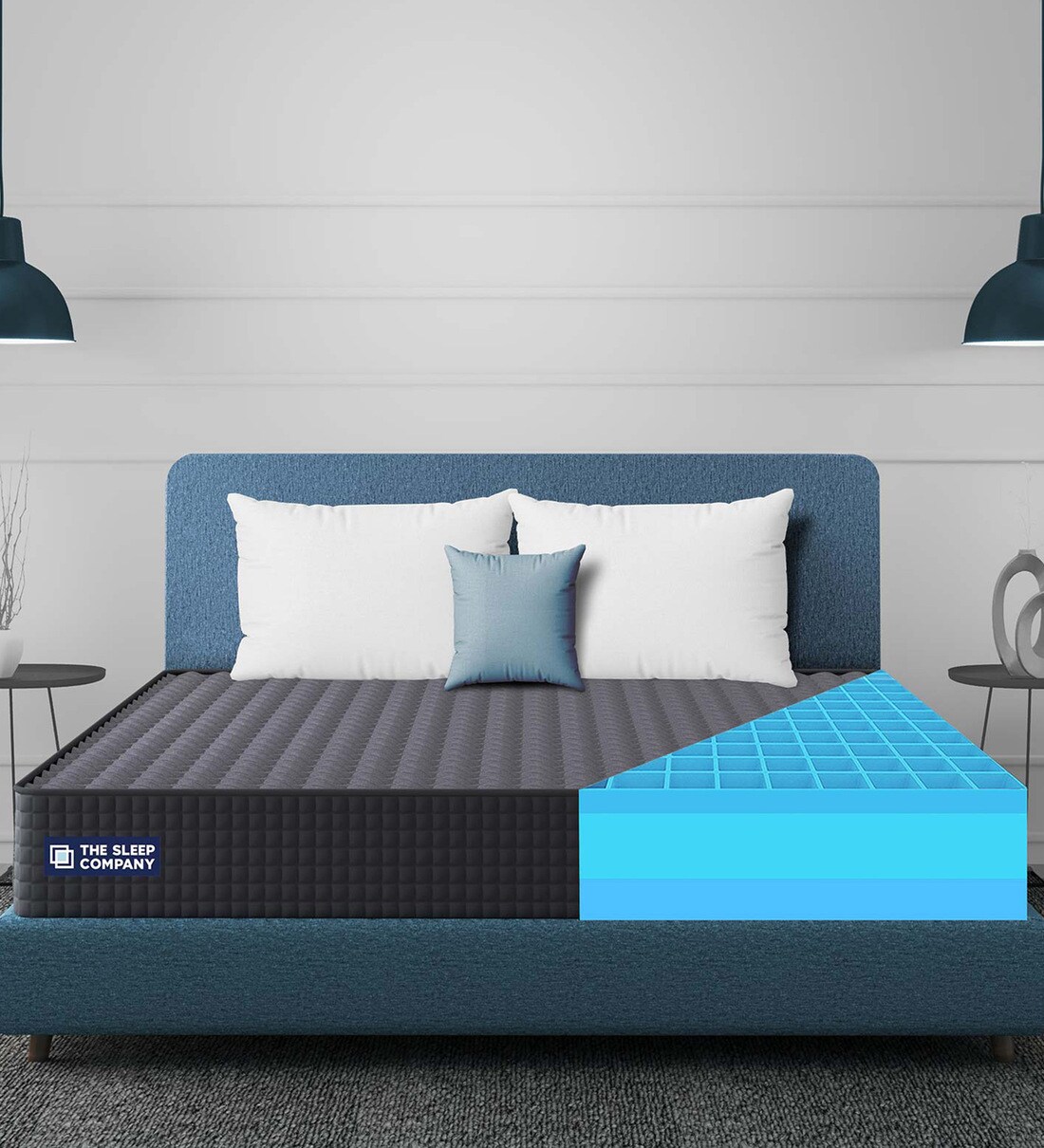 Buy Ortho Pro SmartGrid 8 inch HR Foam King Size Mattress with Grid Layer Online King Size