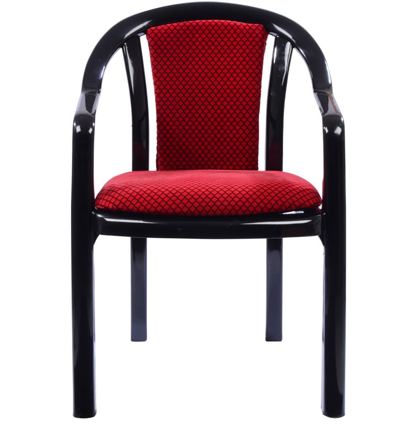 Buy Ornate Chair (Set of 4) in Black & Red Colour by Supreme Online