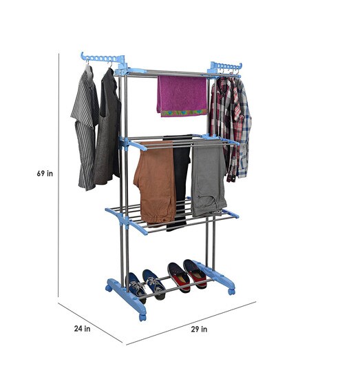 Buy Stainless Steel Floor Mounted Clothes Drying Rack Length 24
