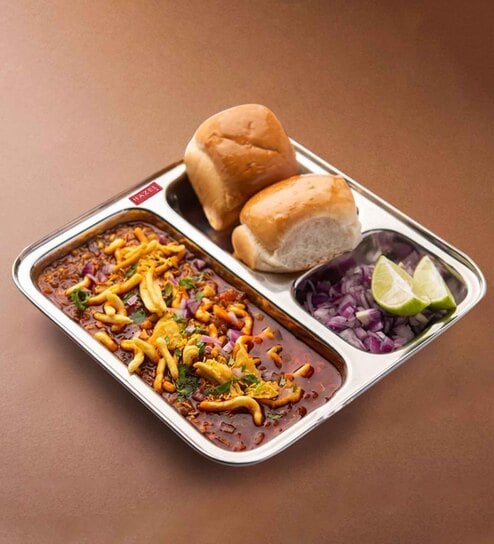 Stainless Steel Compartment 3 in 1 Plate 