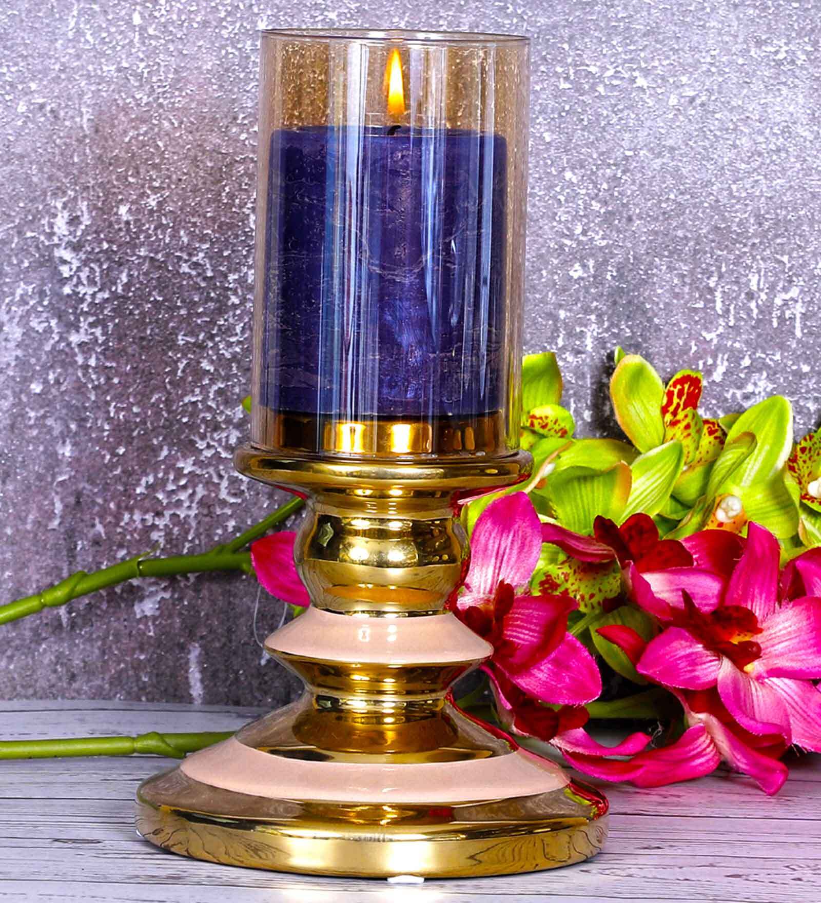 Buy Peach Table Ceramic Candle Holder Online Candle Holders Candle