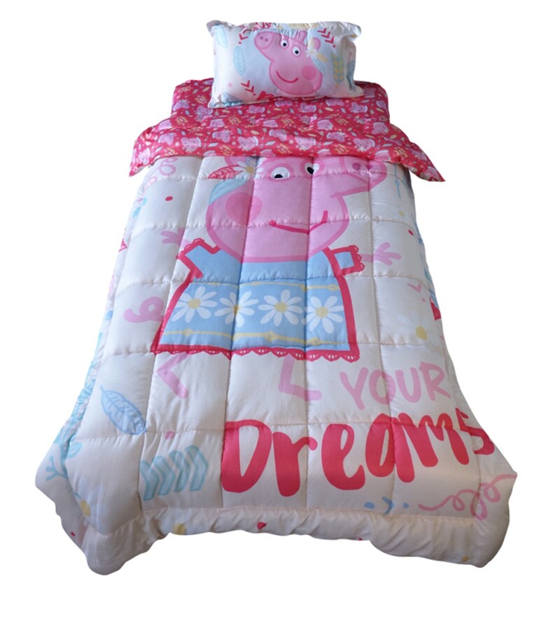 Buy Peppa Pig Comforter Set Follow Your Dream In White Colour By
