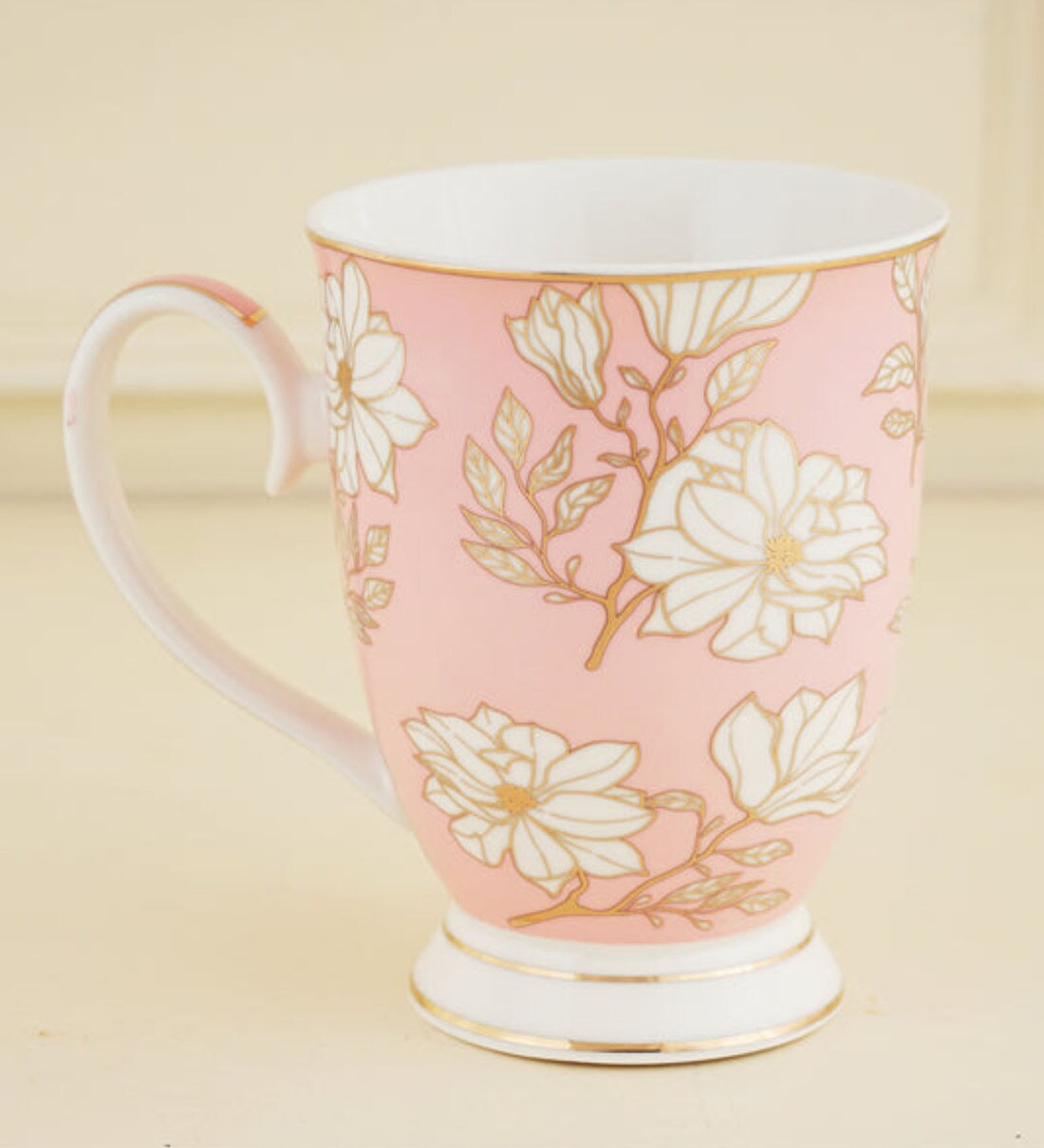 Buy Hudson 250ml Pink & White Bone China Coffee Mug at 16% OFF by TDT ...