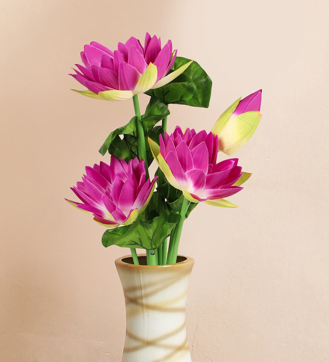Buy Pink Polyester De Lotus Artificial Flowers at 37 OFF by Tied
