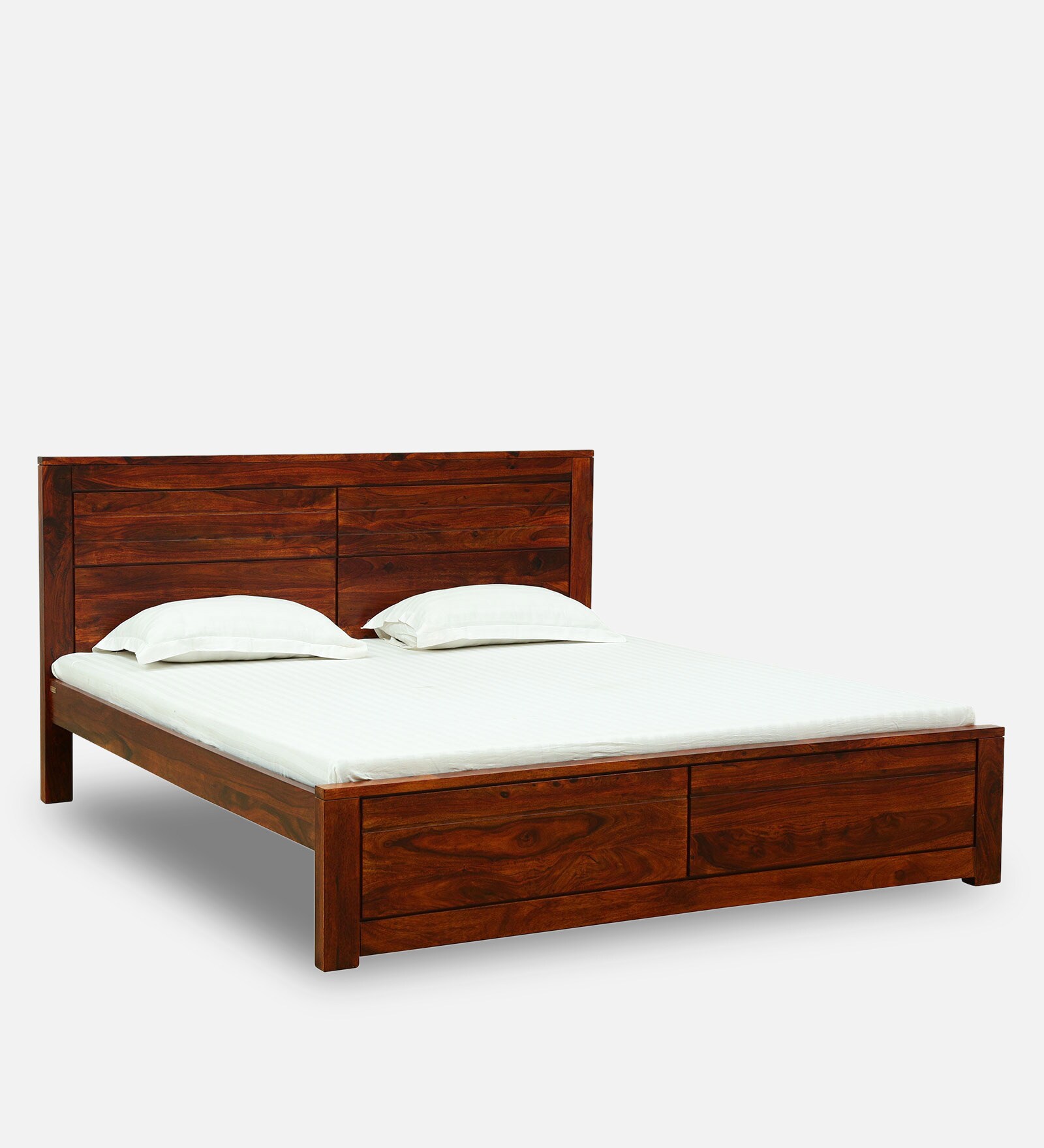 Buy Pichola Sheesham Wood King Size Bed In Honey Oak Finish at 14 OFF