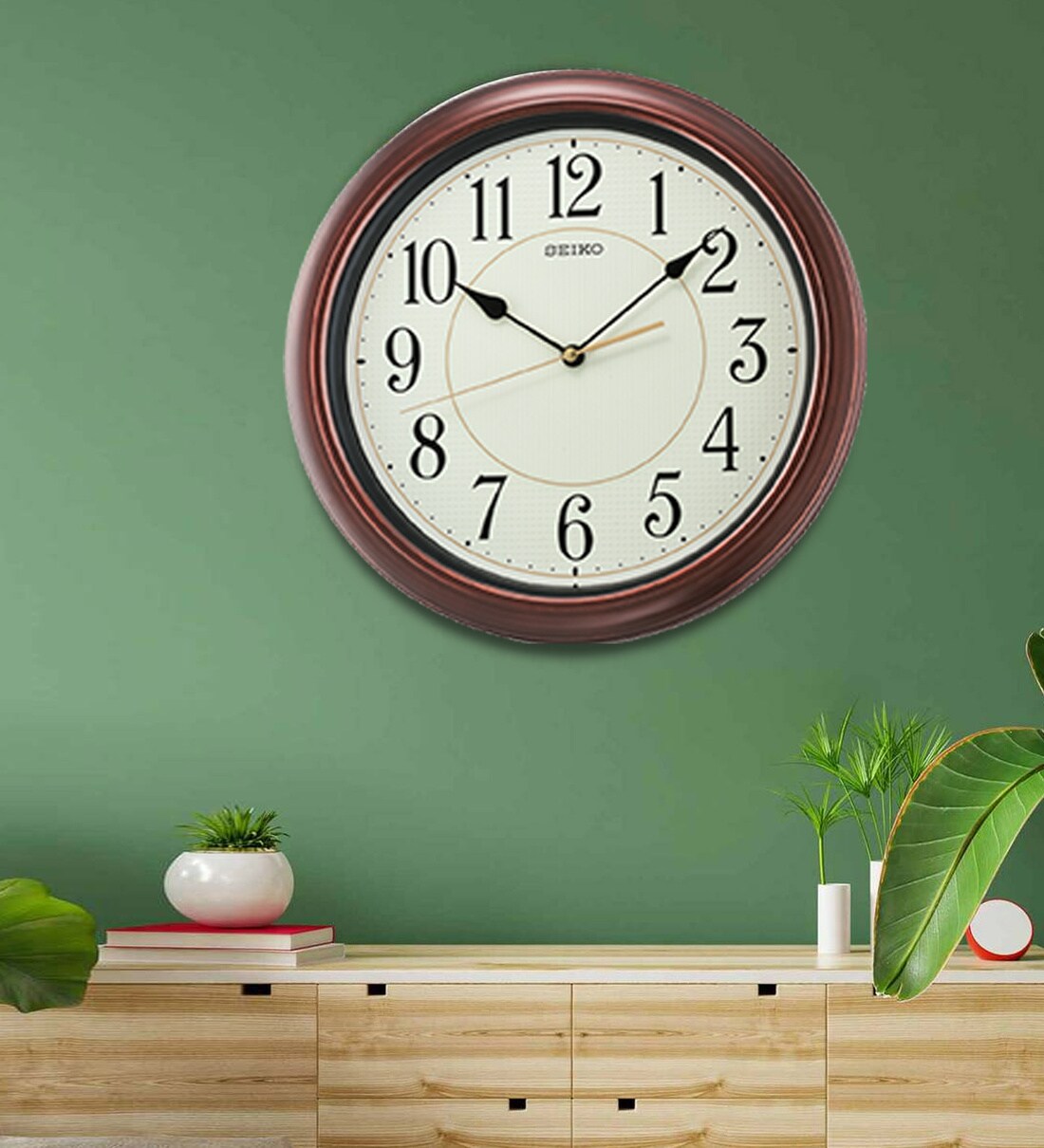 Buy Brown Plastic Lumibrite Synthetic Modern Wall Clock Online - Modern Wall  Clocks - Decorative Wall Clocks - Home Decor - Pepperfry Product