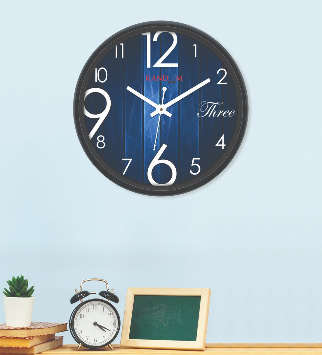 Buy Plastic Round Wall Clock In Black By Random Online Modern Wall