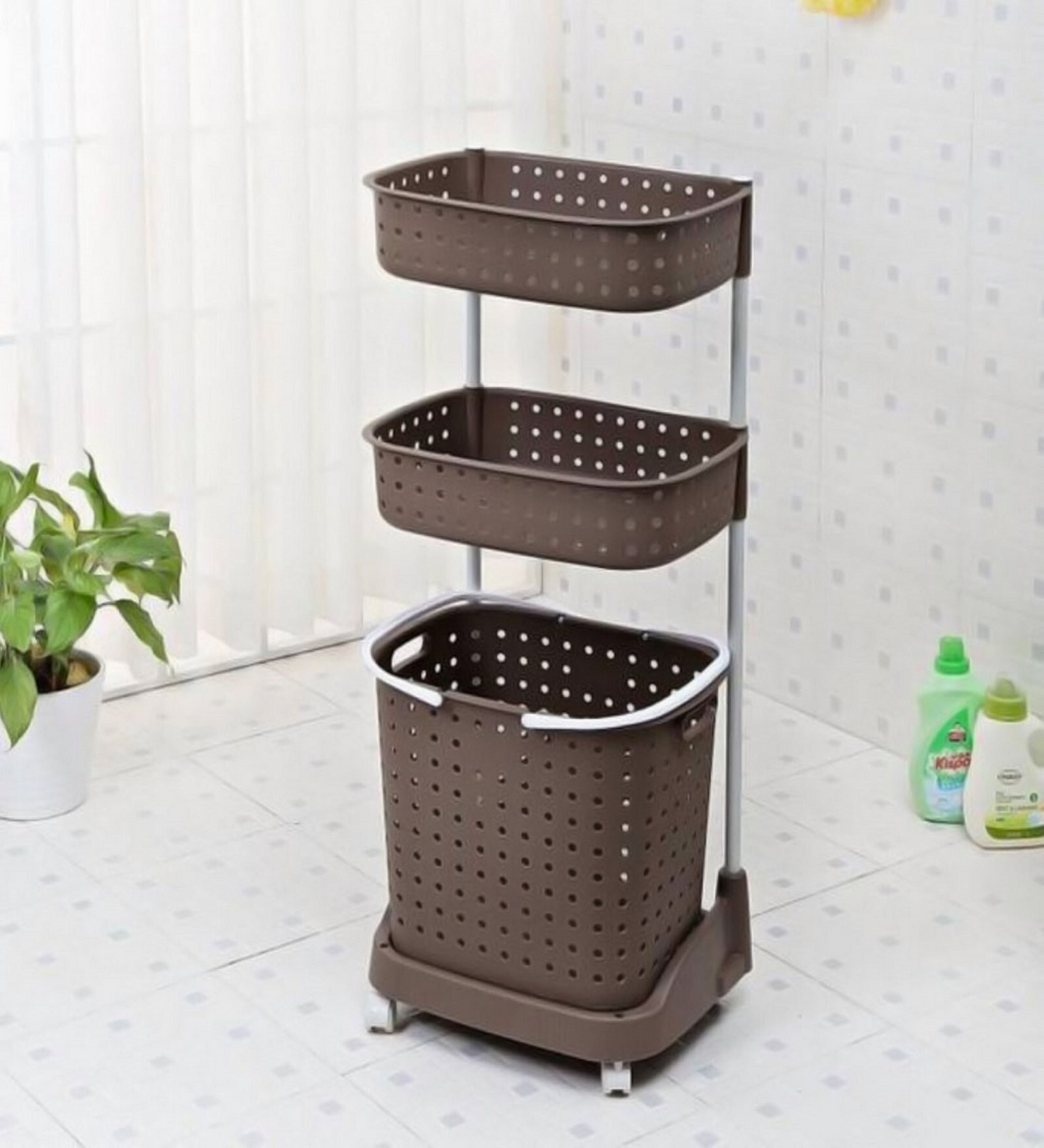 Buy 16 Ltr Plastic Laundry Basket In Assorted By Hitplay Online