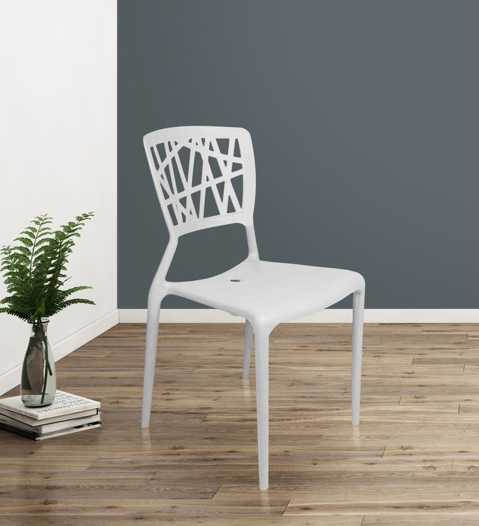 Buy Plastic Chair in White Colour by Ventura Online Plastic Chairs