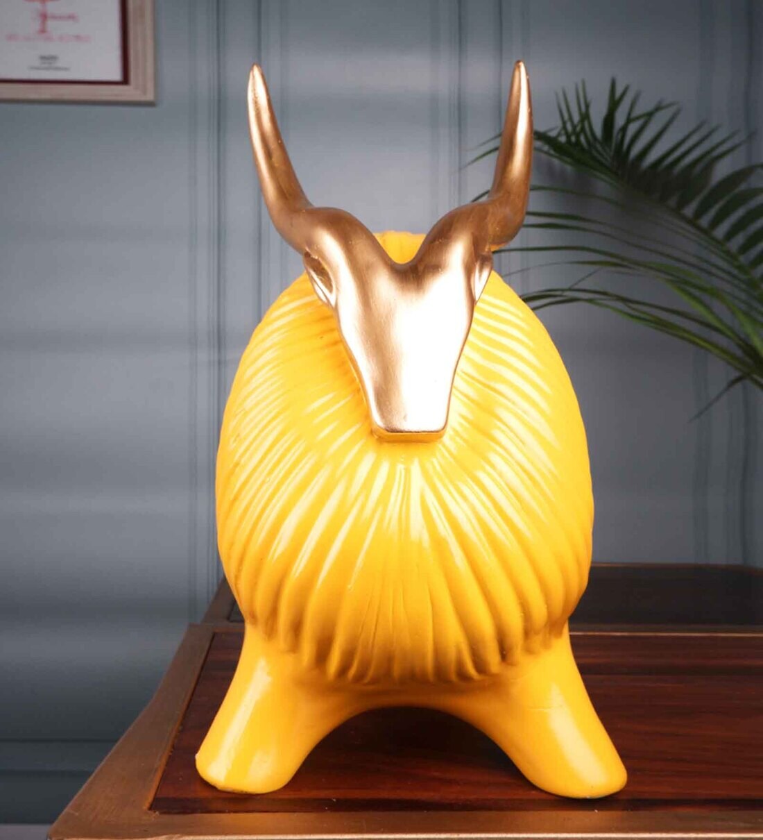 Buy Polyresin Yellow Premium Yak Figurine Online Animal Figurines