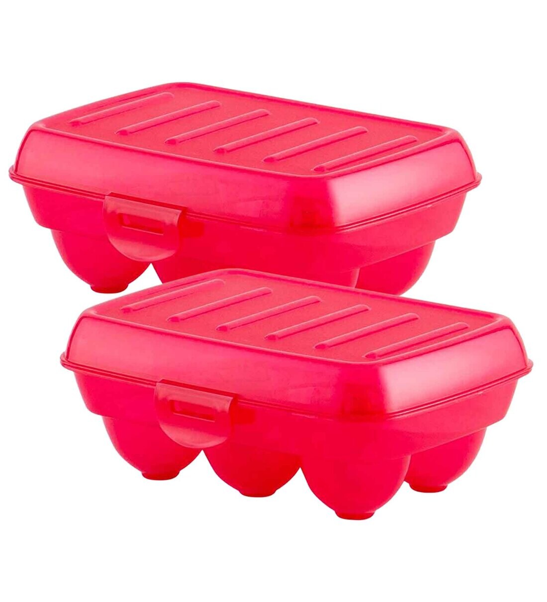 Buy Portable 6 Eggs Pink Plastic ( Set of 2) Egg Trays at 50 OFF by
