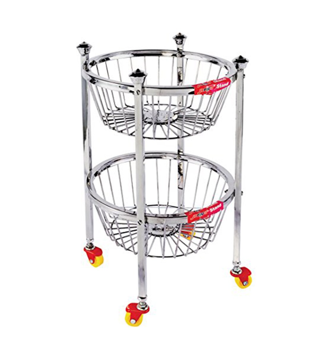 Buy 2 Tier Stainless Steel Kitchen Trolley By Priya Online Kitchen Trolleys Kitchen Racks