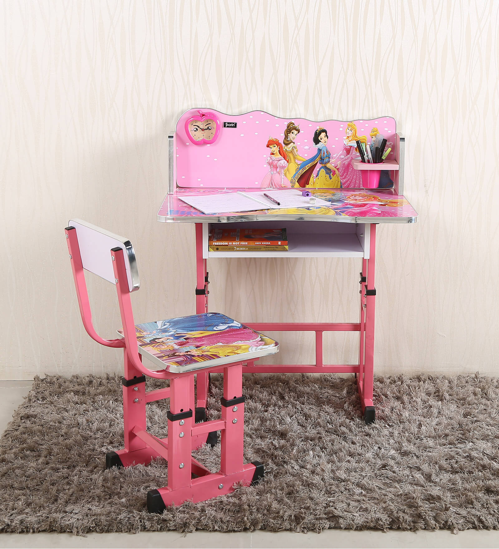 Buy Princess Kids Study Table & Chair Set In Pink Color By Parin Online