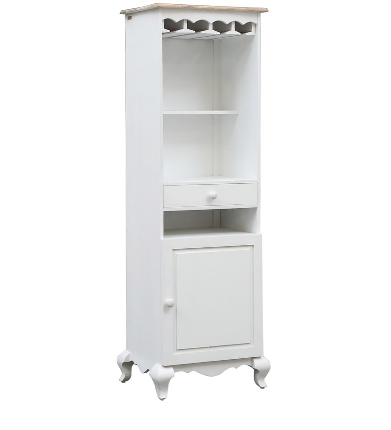 Buy Provencal Solid Wood Tall Bar in White Finish by Amberville
