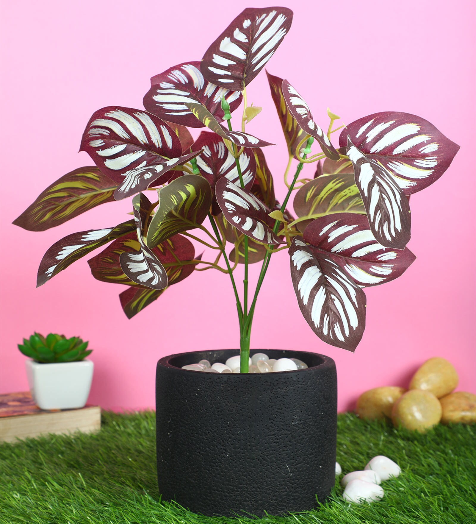 Buy Purple PVC Artificial Plant Without Pot by Pollination at 43 OFF