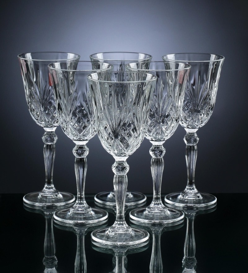 Buy RCR Melodia Crystal Glass 280 ML White Wines Goblet - Set of 6 ...