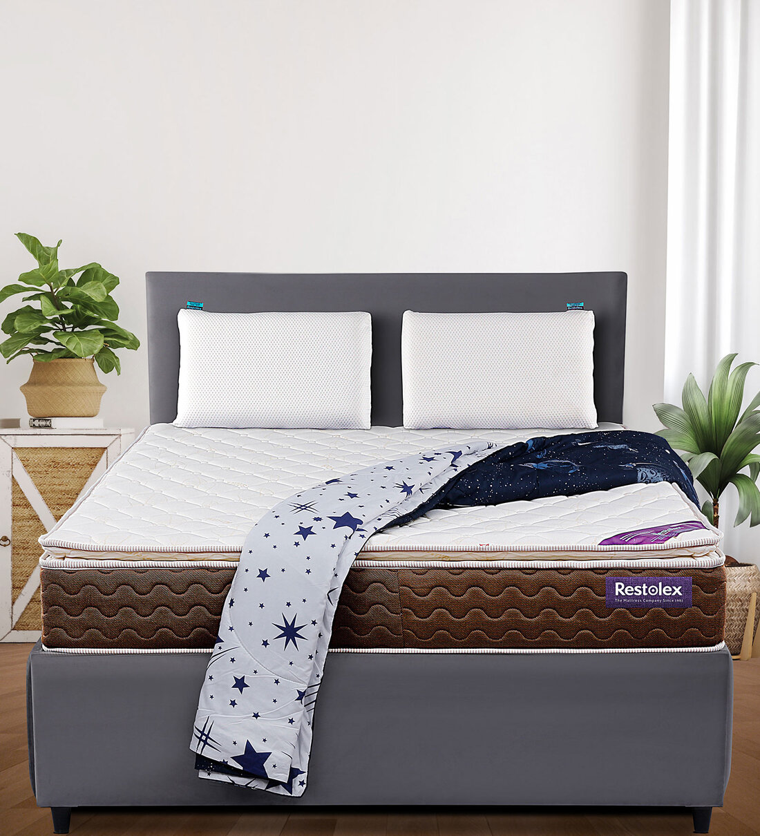 Buy Resto Zen Orthopedic 6 inch Pocketed Spring King Size Mattress at
