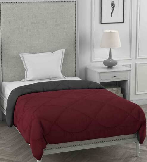 Red Cotton 250 AC Room Single Bed Comforter
