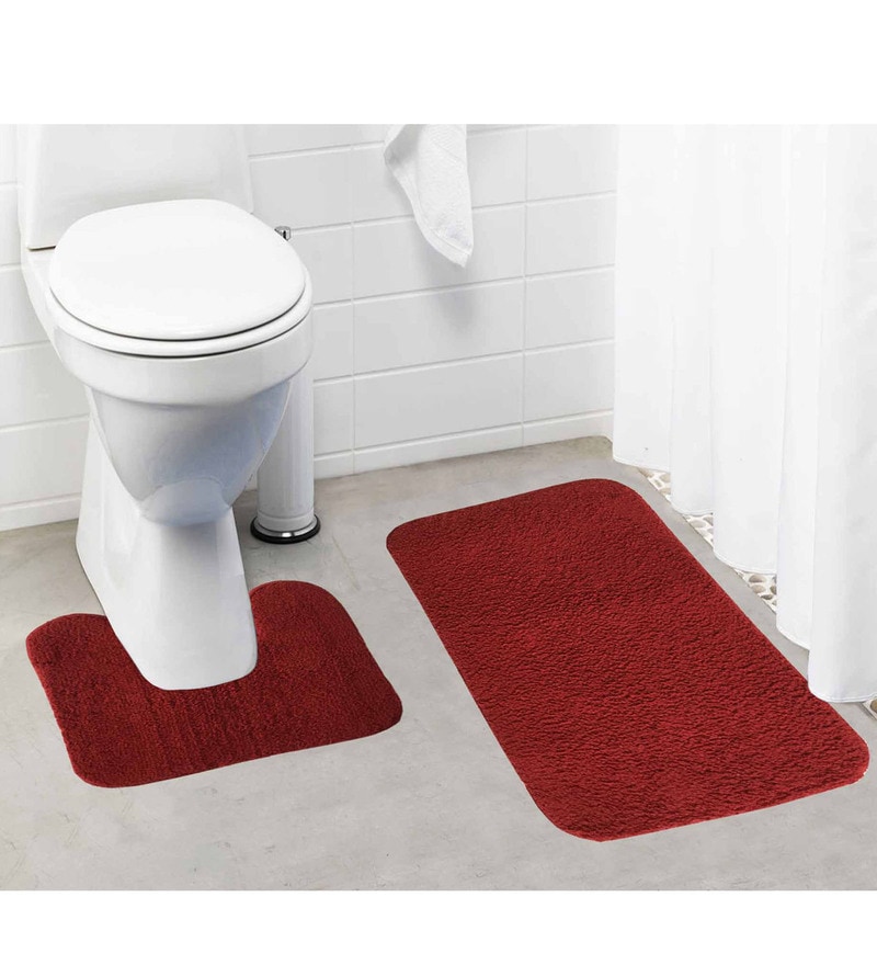 Buy Red Rubber 18x30 Inch Anti Skid Bottom Bath Mat By Duro