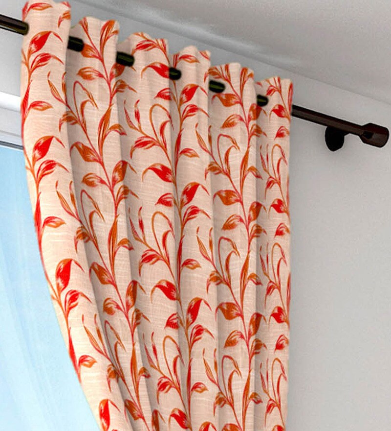 Buy Blue Polyester Eyelet Long Door Curtain By Skipper Online