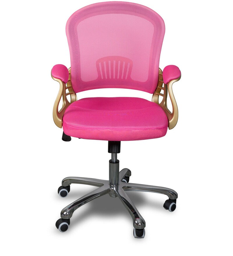 Buy Revolving Chair in Pink Colour by Alex Daisy Online Kids Study