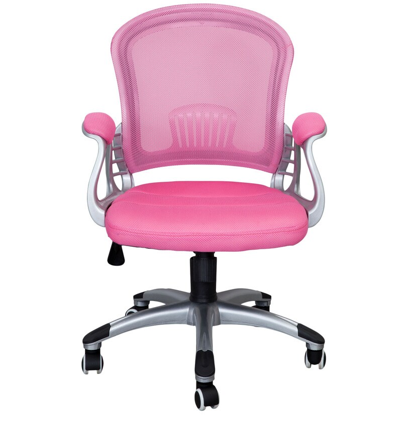 Revolving Chair In Pink Finish By Alex Daisy