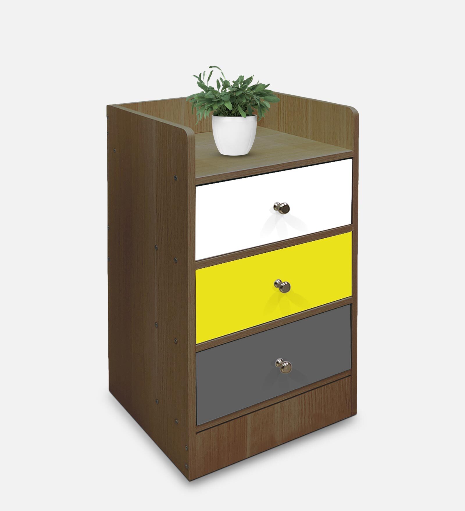 Buy Rio Bedside Table in Oak Brown Colour at 17 OFF by Kawachi Pepperfry