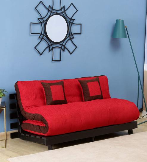 Buy Rille Double Futon With Mattress In Red Colour By Auspicious Home Online Double Futons Futons Furniture Pepperfry Product Entrust online business promotion to professionals. pepperfry