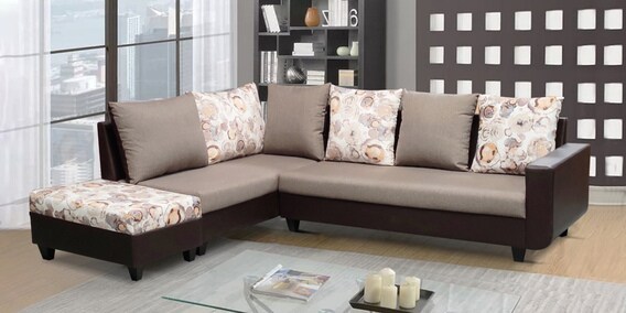 Buy Rio Brown Rhs Sectional Sofa In Brown Black Colour By Arra Online Modern Rhs Sectional Sofas Sectional Sofas Furniture Pepperfry Product