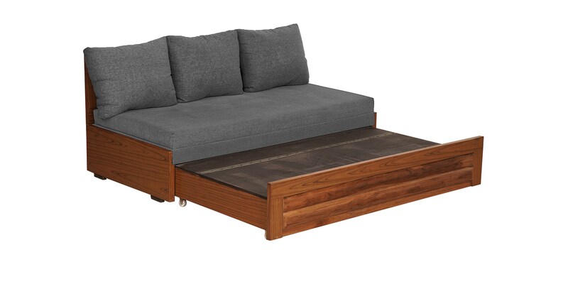 Buy Ricardo Three Seater Sofa Cum Bed With Storage In Natural