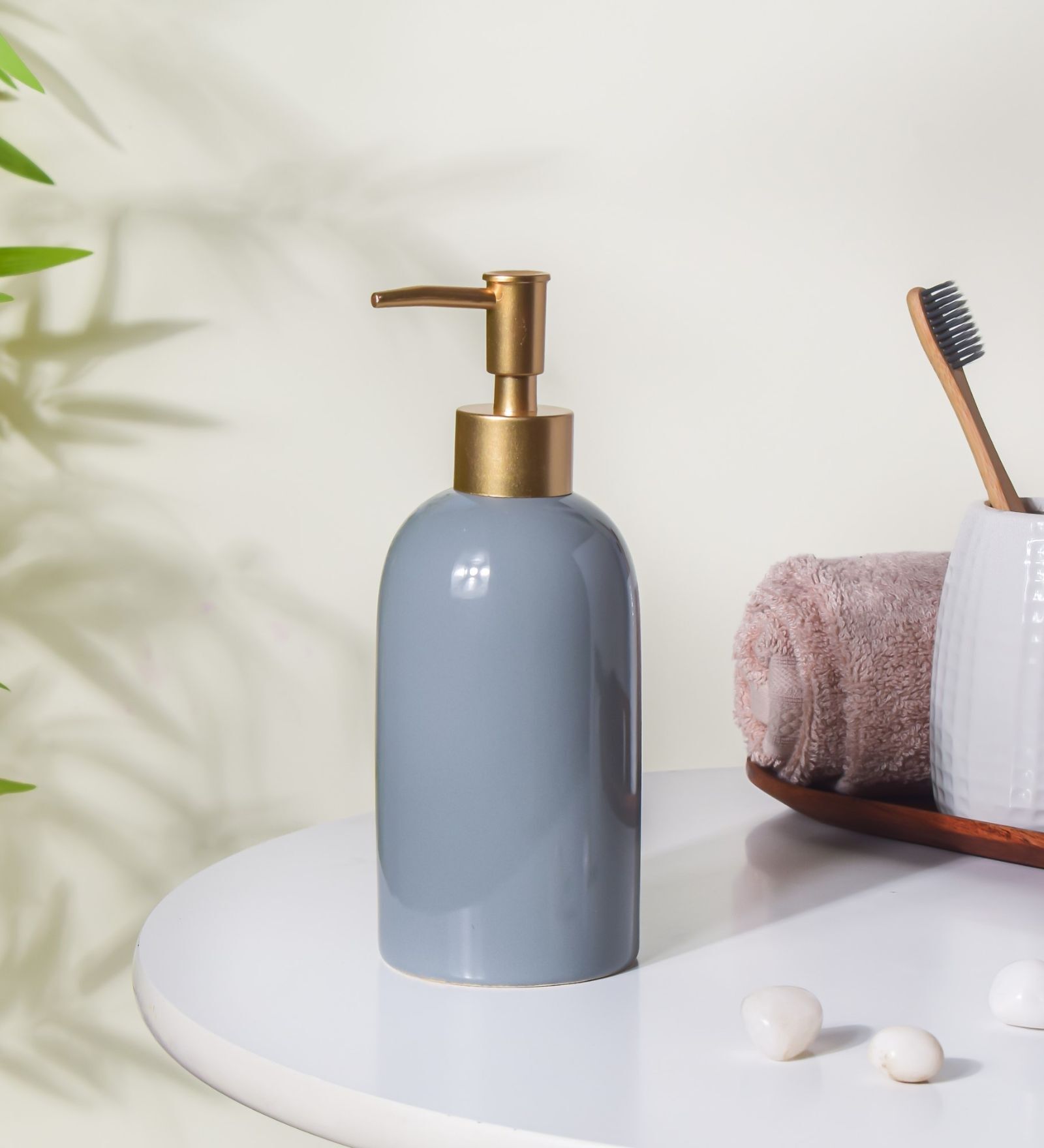 Buy Rust Proof Ceramic Grey Liquid Soap Dispenser at 38 OFF by