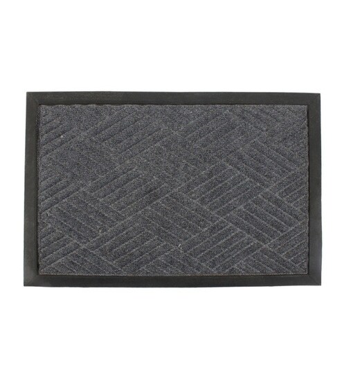 Buy Grey Coir Stain Resistant Door Mats 24 X 16 Inches By Saral