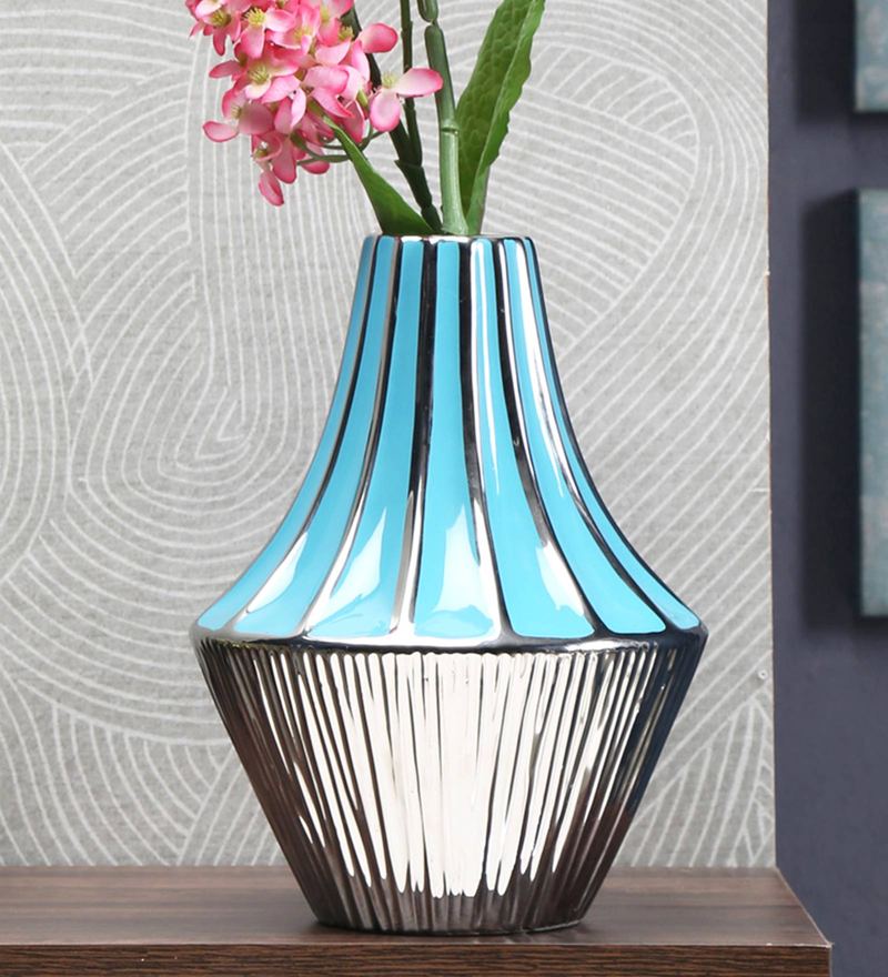 Buy Emerald Wild Flower Tall Cutwork Ceramic Vase By Home Online