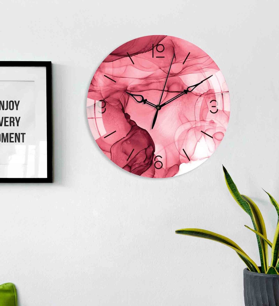 Buy Shades of Pink Acrylic Wall Clock by The Next Decor Online Modern
