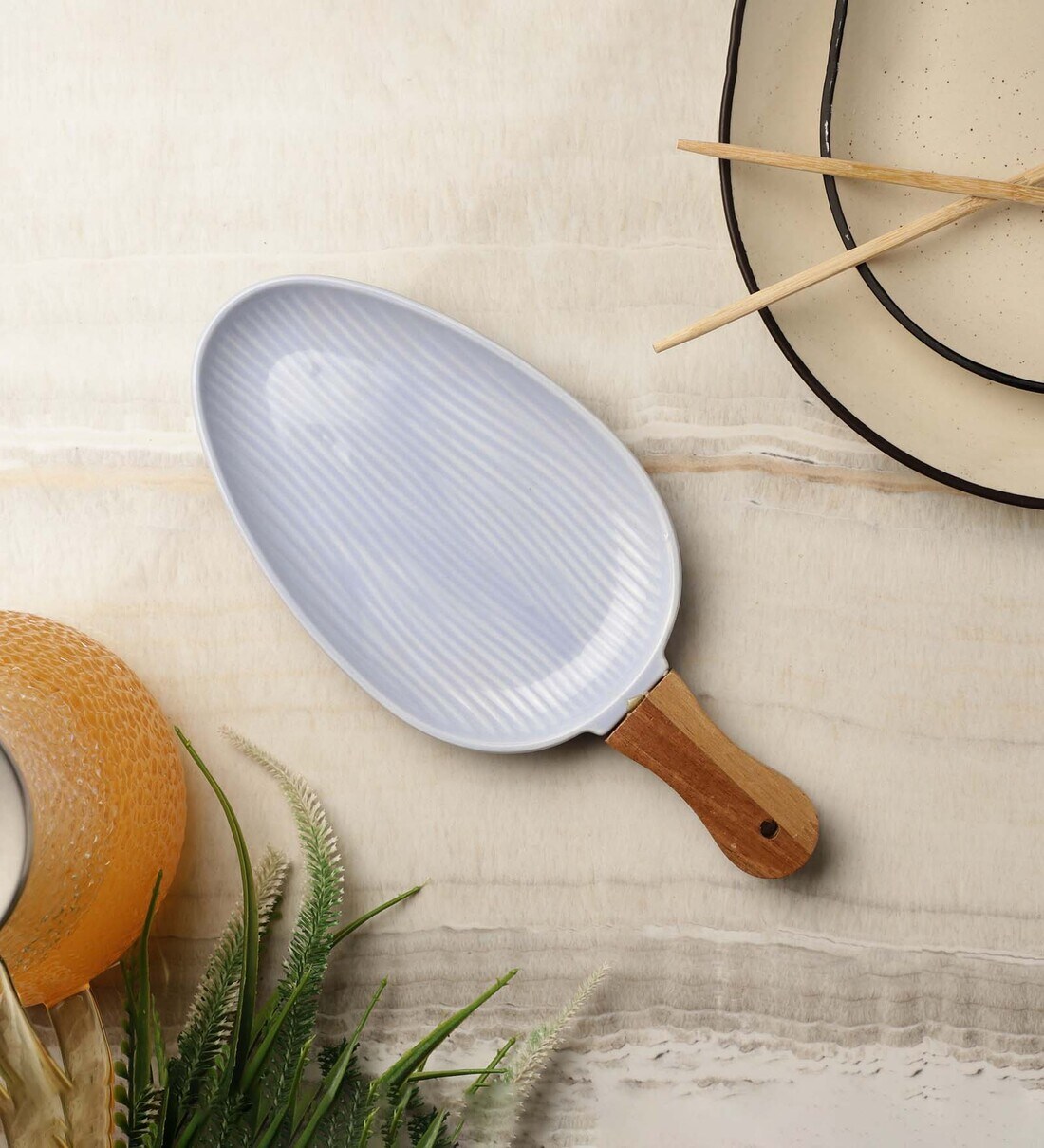 Buy Shovel Blue 15 Inch Ceramic Appetizer Platter at 100 OFF by The