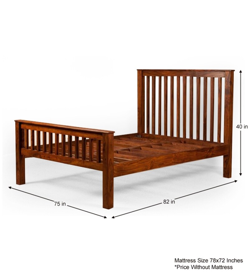 Stockholm Slatted Deluxe King Size Bed by Mudramark Online King Sized