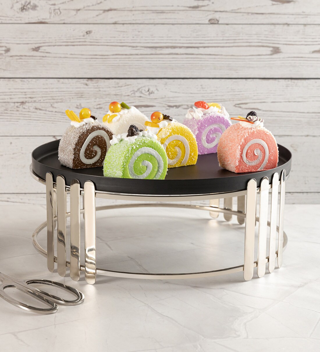 Buy Classic Silver and Black Metal Cake Stand at 33 OFF by Metalsmith