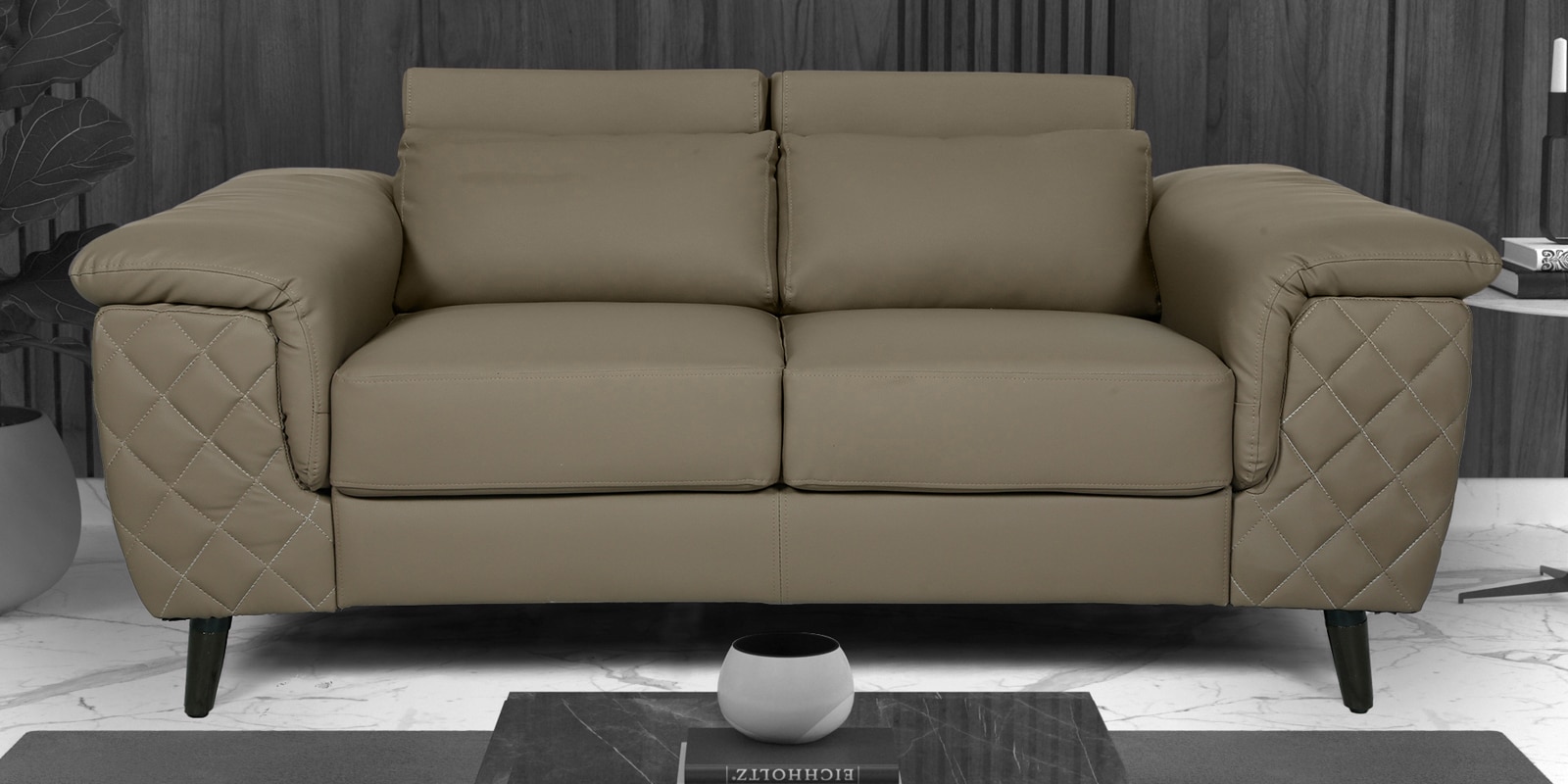 Buy Sigma 2 Seater Sofa in Light Brown Colour at 40% OFF by Vittoria ...