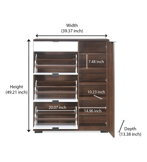 Buy Simmons Shoe Cabinet In Wenge Finish By Home Online Tilt Out Shoe Racks Shoe Racks Furniture Pepperfry Product