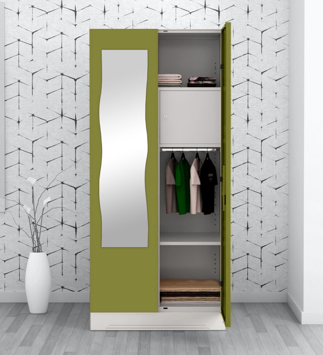 Buy Slimline 2 Door Almirah In Green Colour at 21 OFF by Godrej