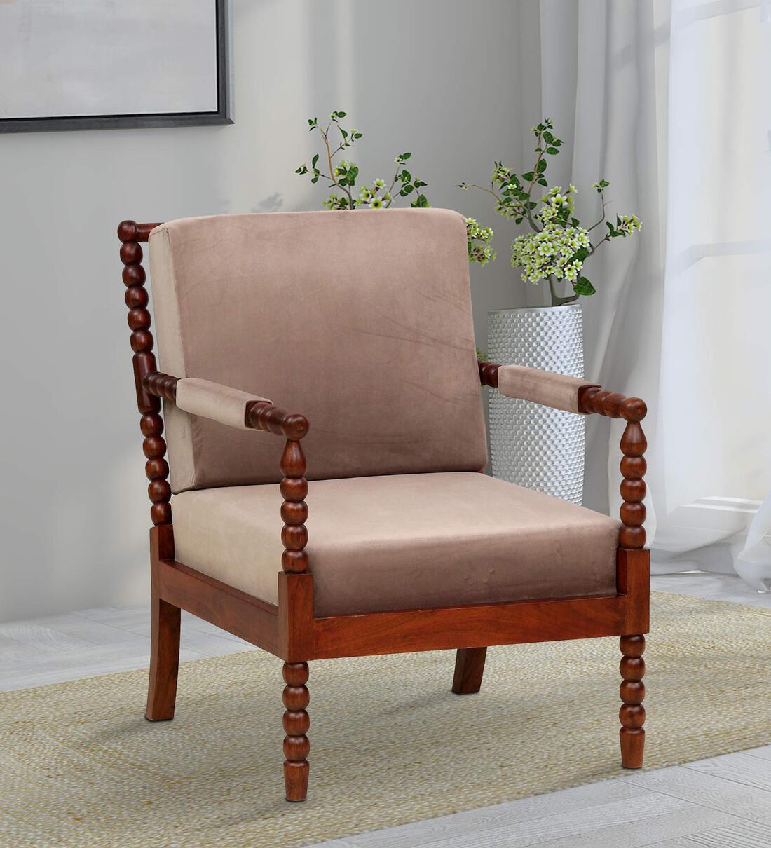 Buy Sloka Solid Wood Arm Chair In Honey Oak Finish at 26 OFF by Mudramark from Pepperfry