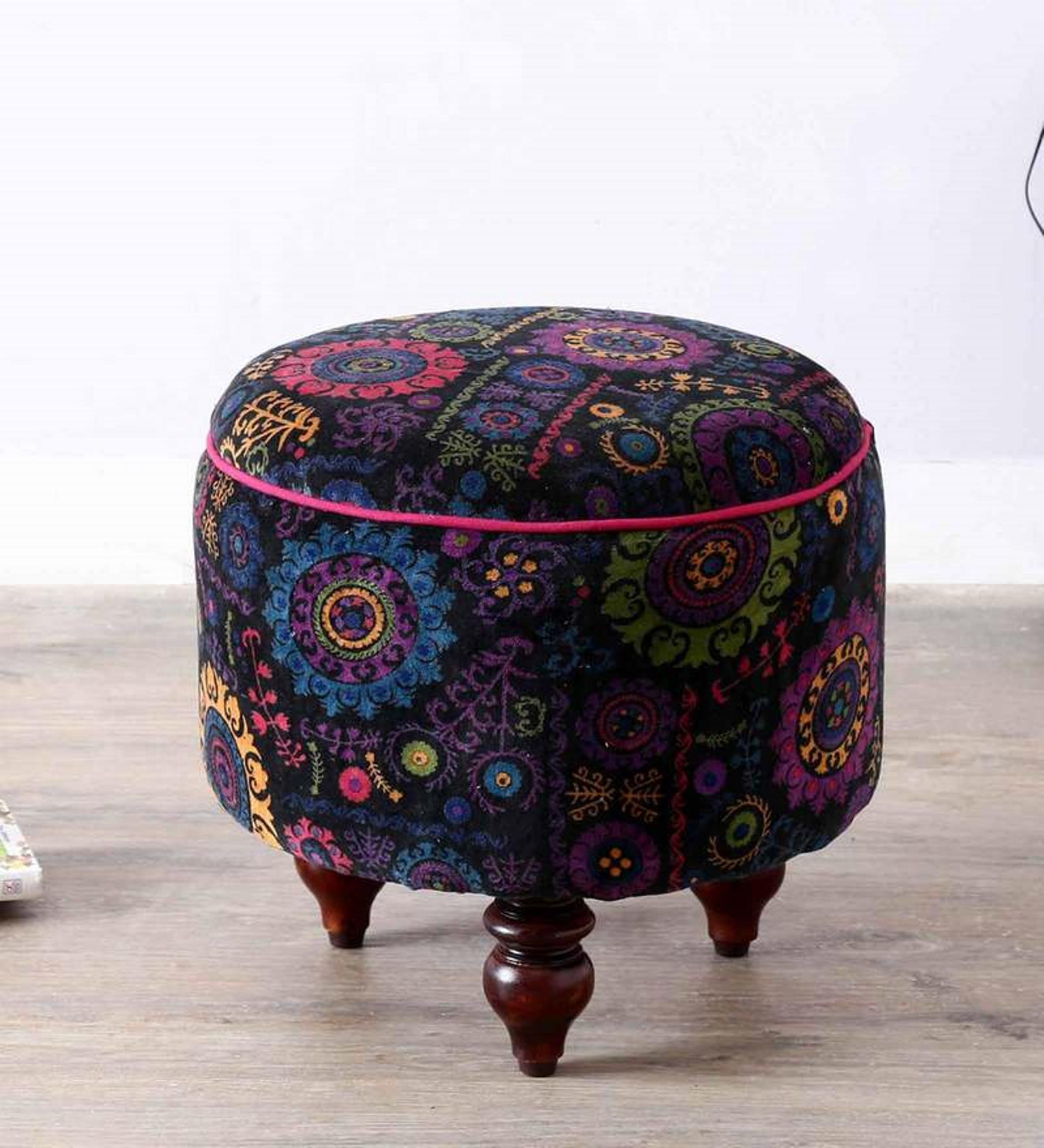 Buy Sloan Pouffe on Rent Online Pouffes Furniture On Rent In Delhi