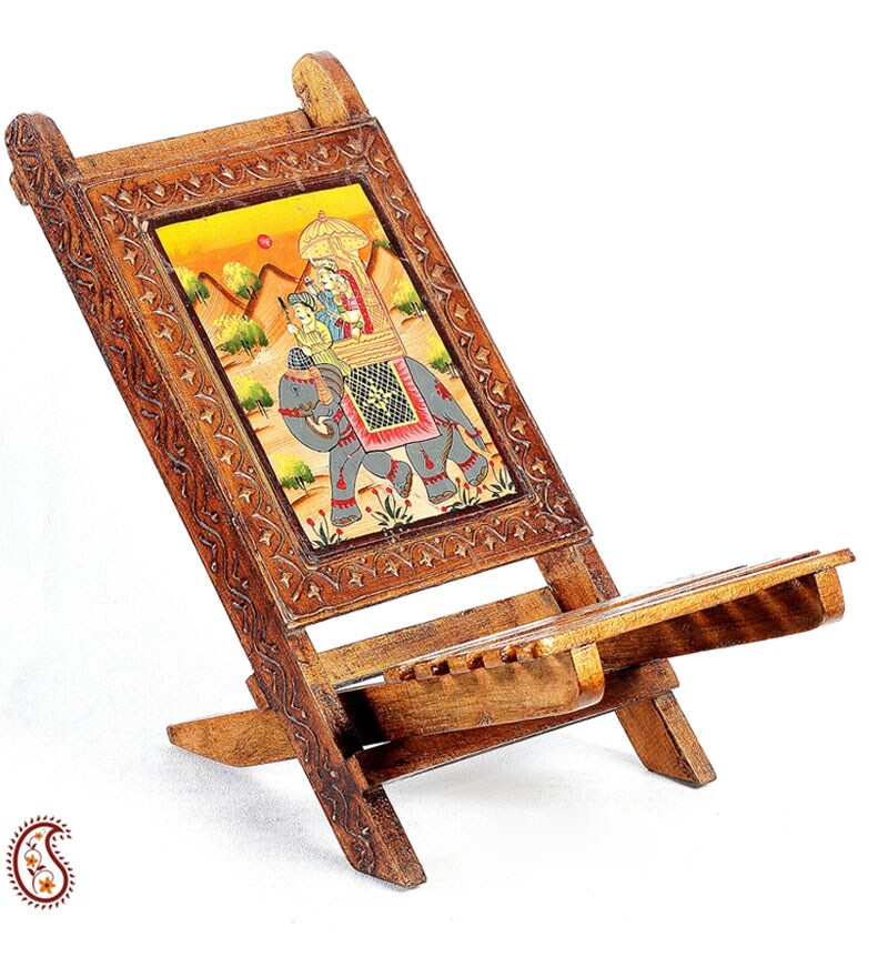 Aapno Rajasthan Solid Wood Hand Painted Folding Chair by Aapno