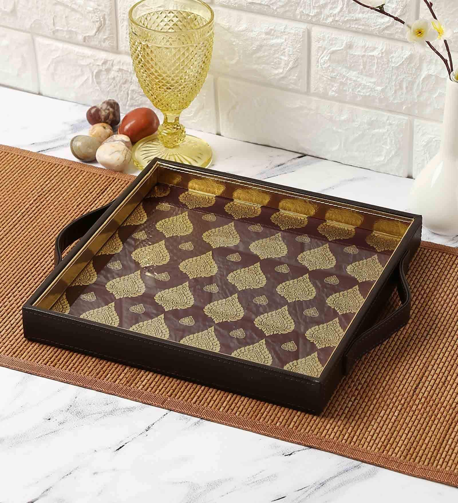 Buy Spade Brown Leather Serving Tray At 5% OFF By India Circus By ...