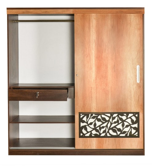 Buy Spring 2 Door Sliding Wardrobe In Dark Walnut Colour By Bola