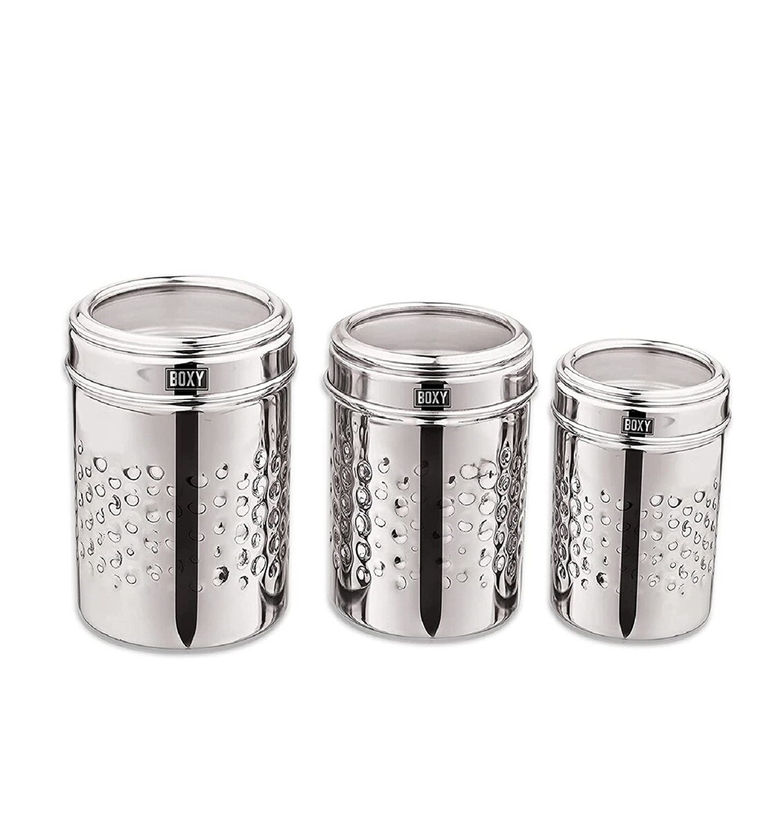 Buy Premium Stainless Steel Kitchen Container Set of 3 By Boxy Home at