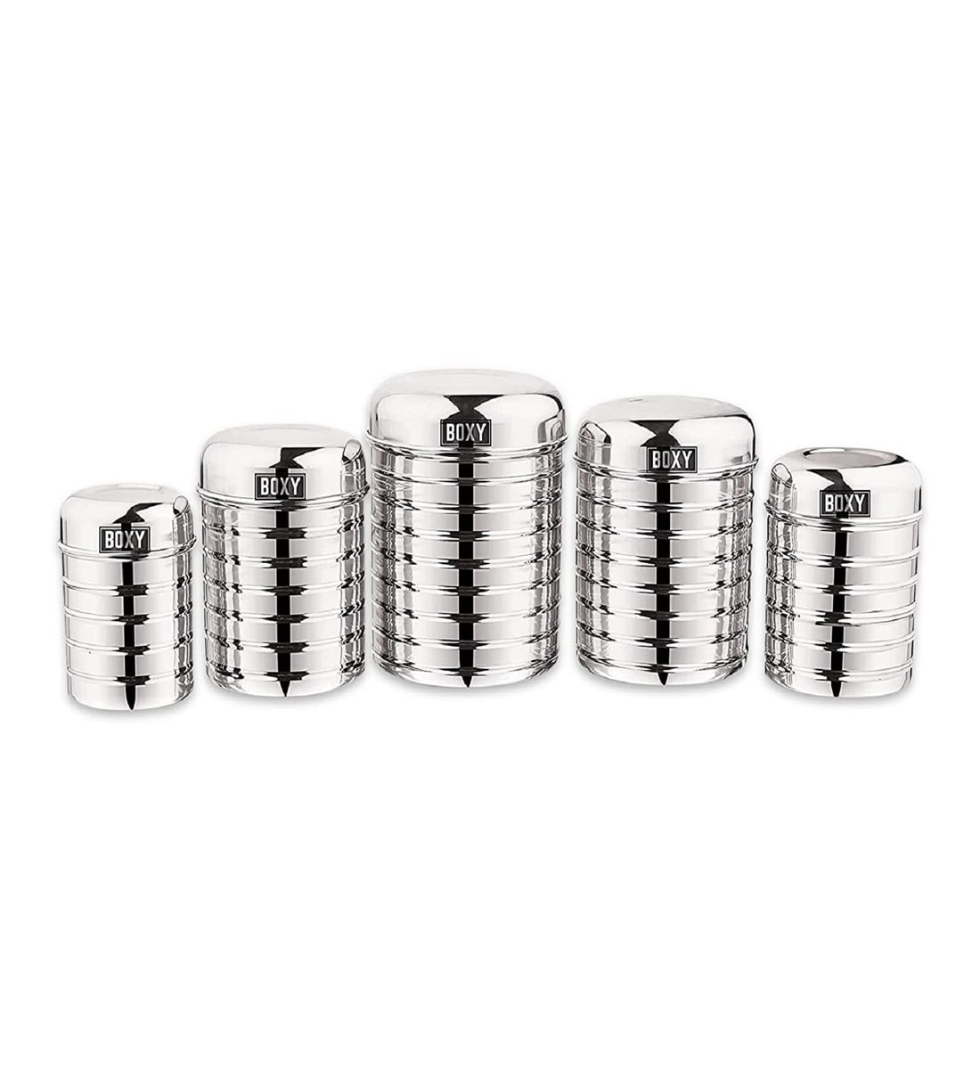 Buy Premium Stainless Steel Kitchen Container Set of 5 By Boxy Home at