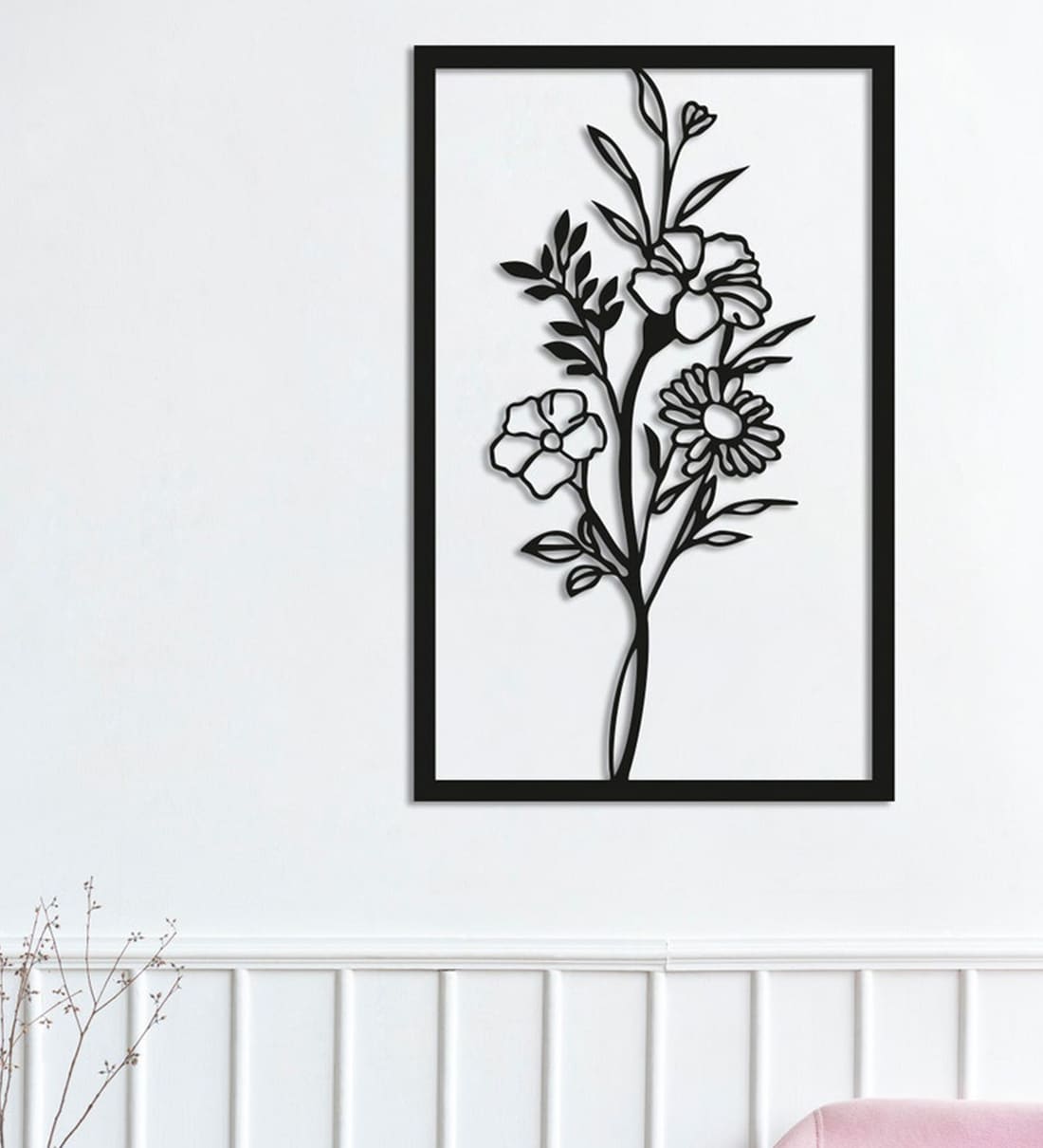 Buy Steel Black Flower Metal Wall Art By Wallcentre at 33% OFF by ...